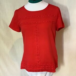 Tommy Hillfigher Red Short Sleeve Blouse